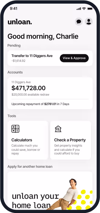 Image of the Unloan app