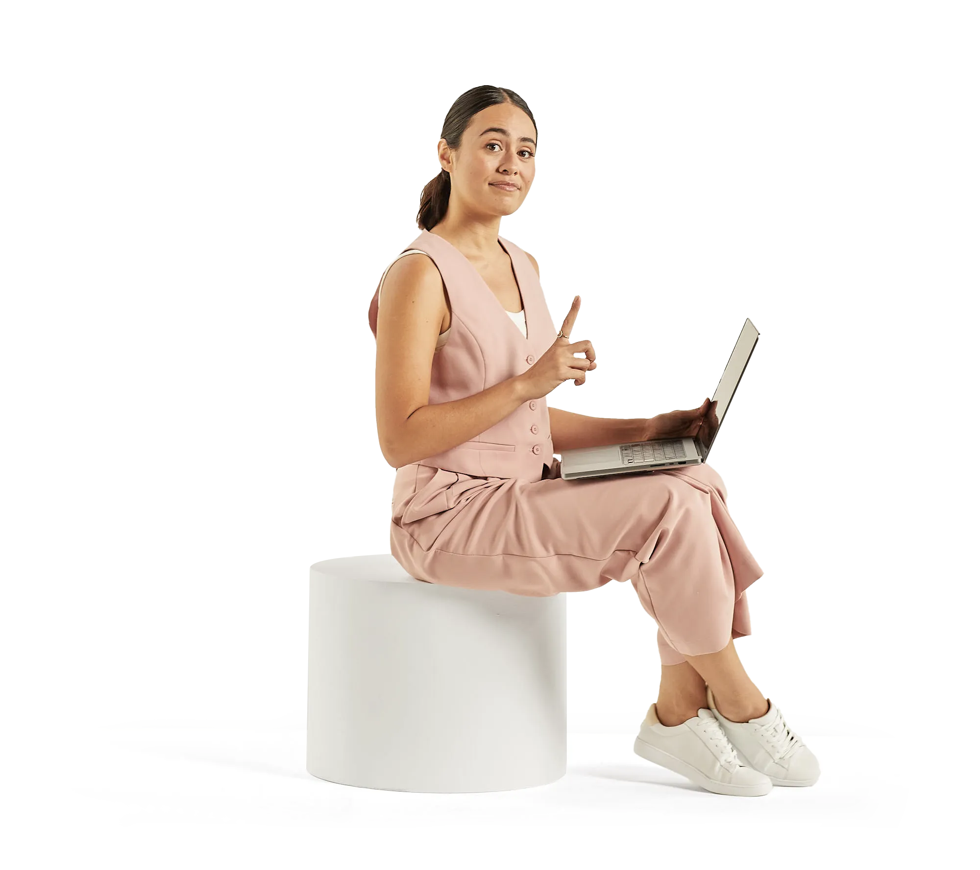 image of a woman working on her laptop